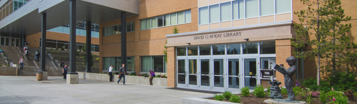 David O. McKay Library Entrance